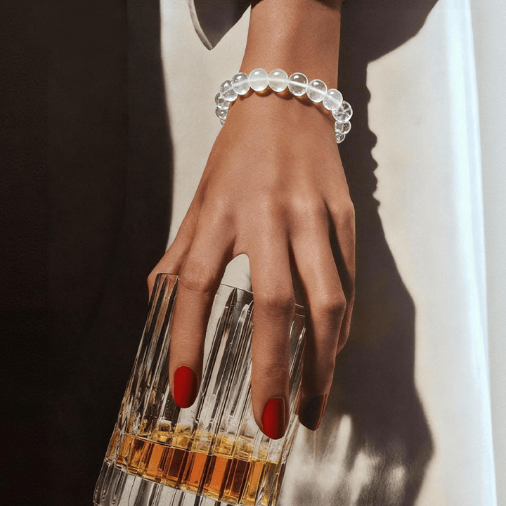 Gelang Chalcedony Putih Kekuatan &amp; Kejelasan Mahasthamaprapta