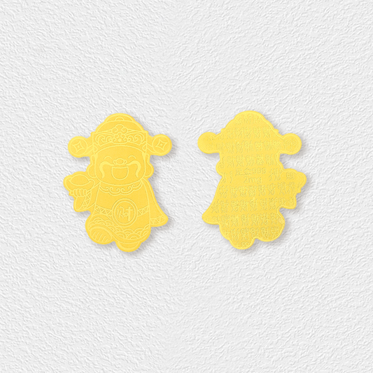 Pelekat Jimat Kerajang Emas untuk Kekayaan, Perlindungan &amp; Nasib Baik