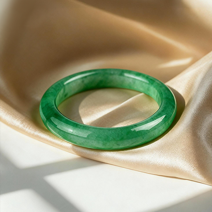 Green Tara Energy &amp; Healing Jade Bangle