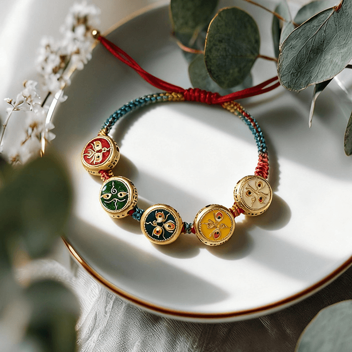 Lima Gelang Tenun Kemakmuran Tibet Jambhalas