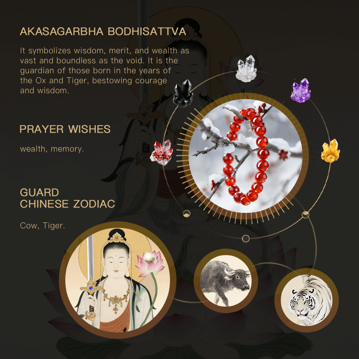 Gelang Batu Akik Merah Keberanian Tak Terhingga Akashagarbha